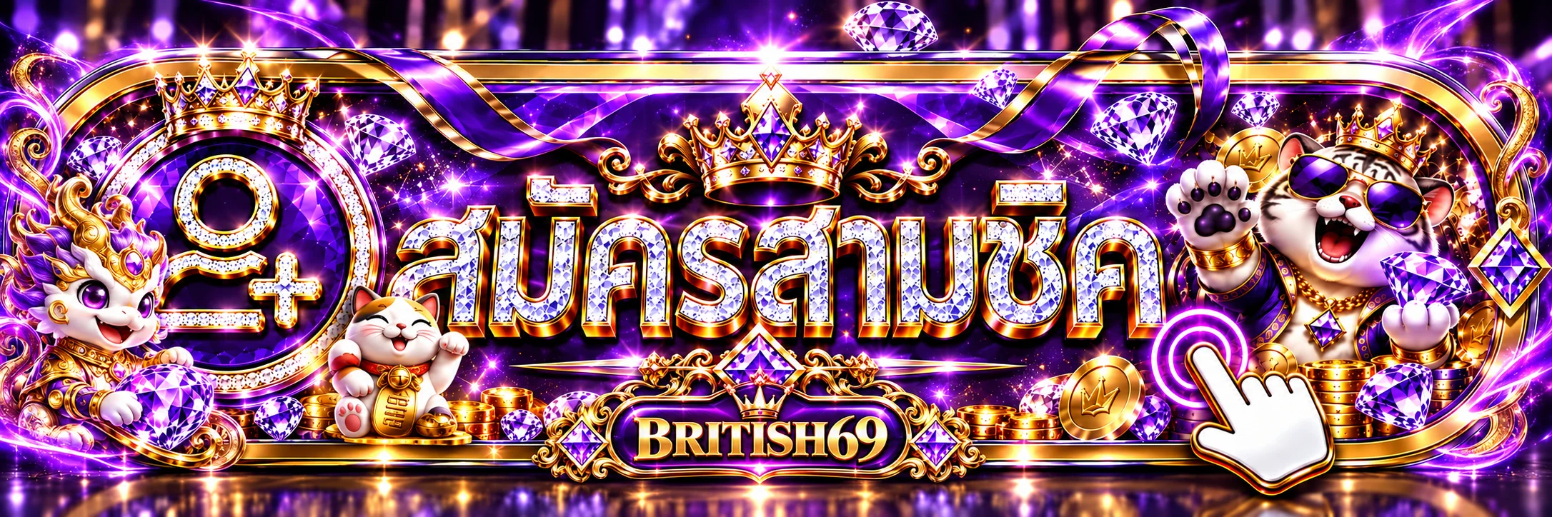 ป้ายสมัครสมาชิกและทางเข้า BRITISH69